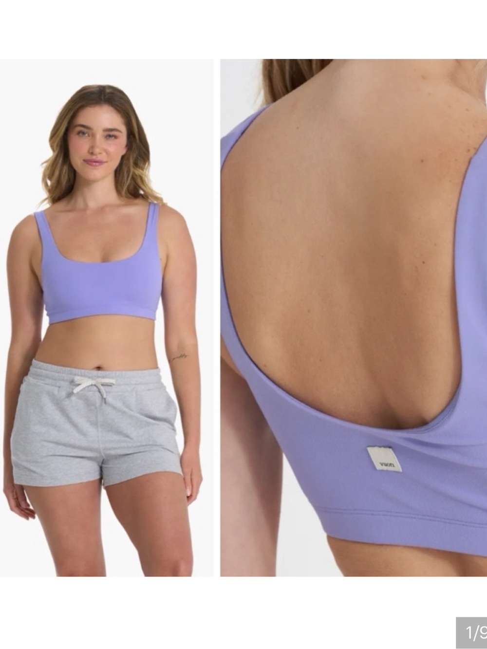 Vuori Daily Purple Sports Bra Small